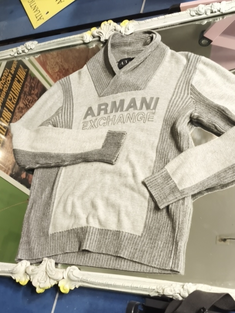 Mens S Armani Exchange Knit Shoal Neck Sweater. Beautiful Sweater.